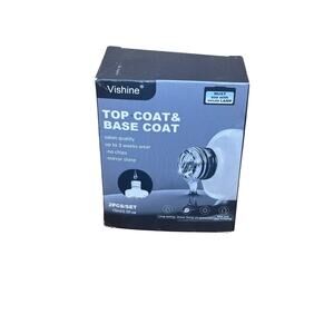 Vishine 15ml No Wipe Top Coat Base Coat Soak off UV LED Drying Nail Varnish Set